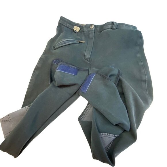 Equestrian ELT Riding Pants Leg Patches Horse Ladies Blue 24/XS 1-25 - Picture 6 of 9
